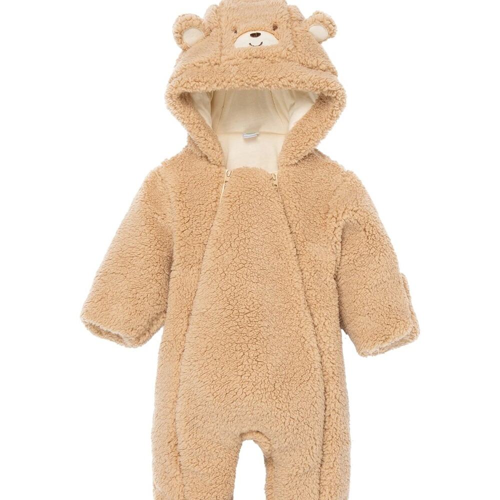 NWT Little Me Fuzzy Bear Pram onesie size 3-6 months